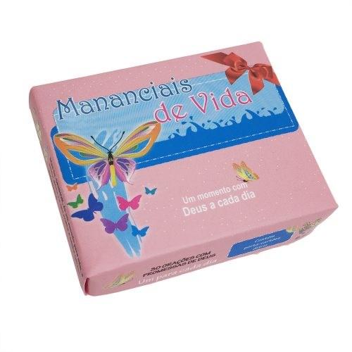 Caixinha De Versículos Diários Mananciais De Vida Rosa