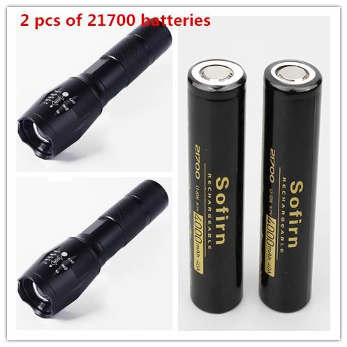 Lanterna Recarregável De Zoom Com Sofirn 21700 4000mah Bateria 40A 3.7V 10C Descarga De Lítio 21700 Baterias De Alta Drenagem Para