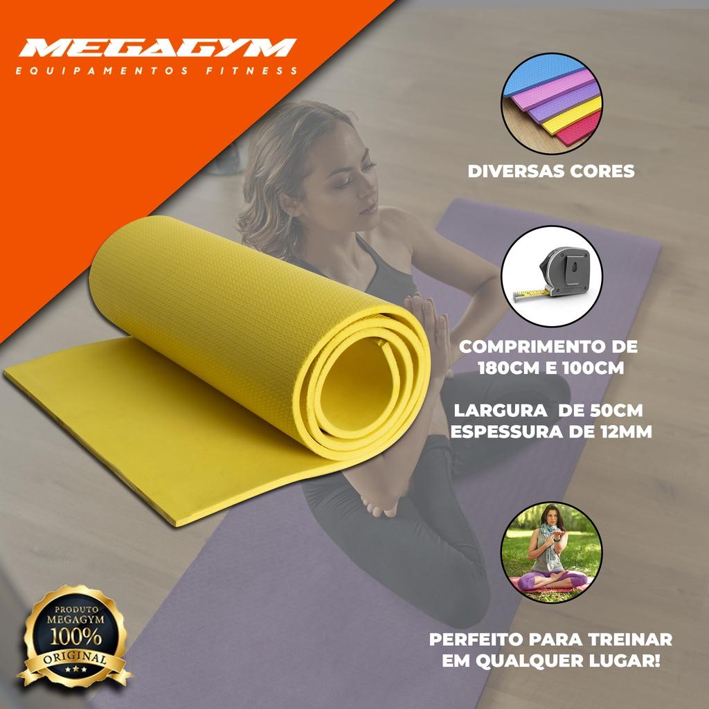 Tatame Esteira Para Yoga Exercícios 1mx50cmx10mm Tapete Ginastica Alongamento