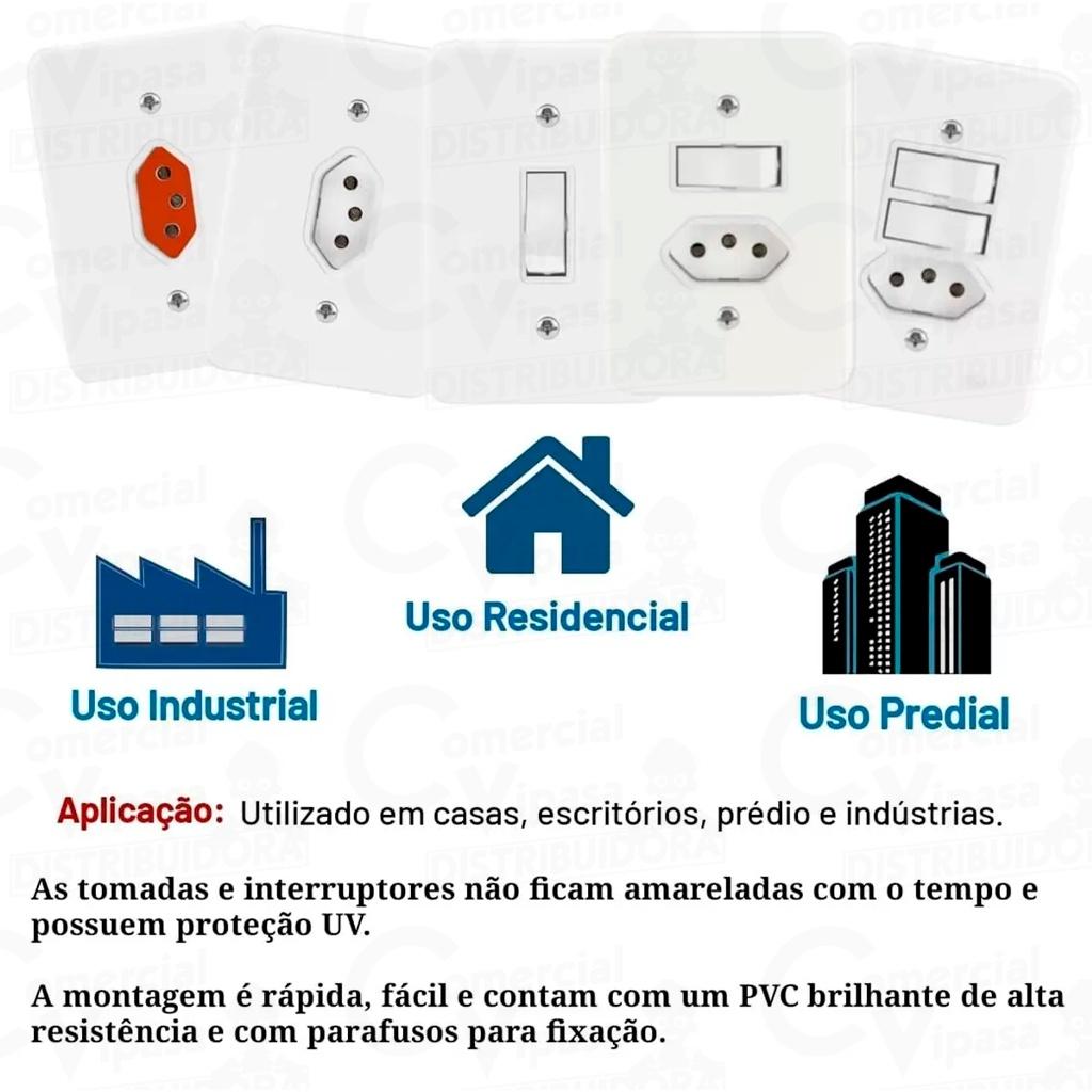 Interruptor E Tomada Radial Ideal Linha Perola Para Embutir