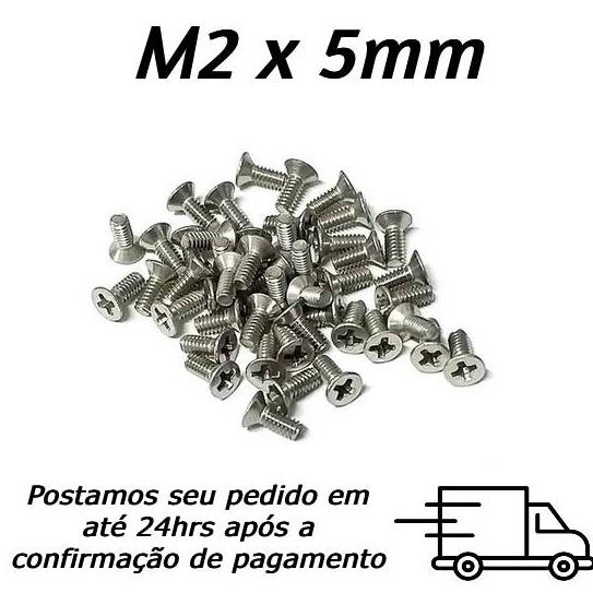 Parafuso Máquina Chato Phillips Inox M2 X 5mm