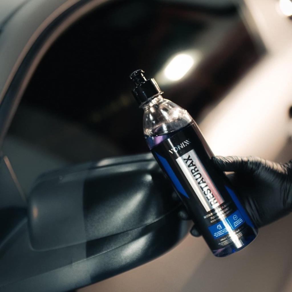 Kit Para Lavar Moto Shampoo V-floc Cera Native Spray Restaurax Revitalizador De Plásticos Vonixx
