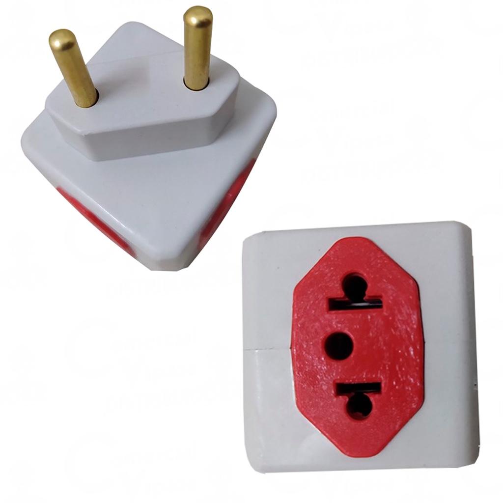 Adaptador Para Tomada 10/20a Cubo 4 Em 1 [novo Te Benjamin] Prático Multiuso Várias Tomadas Colorido