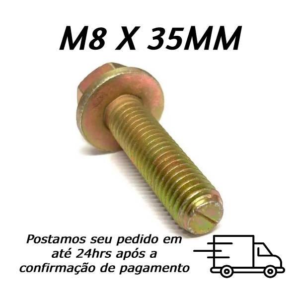 Parafuso Sextavado Flangeado M8 X 35mm Bicromatizado