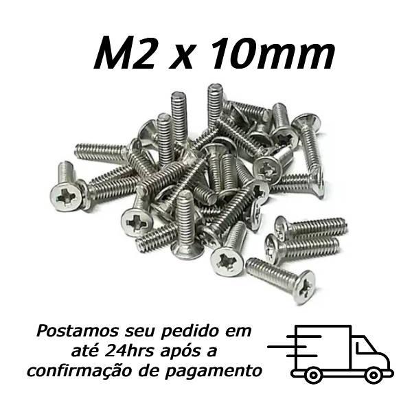 Parafuso Máquina Chato Phillips M2 X 10mm Inox