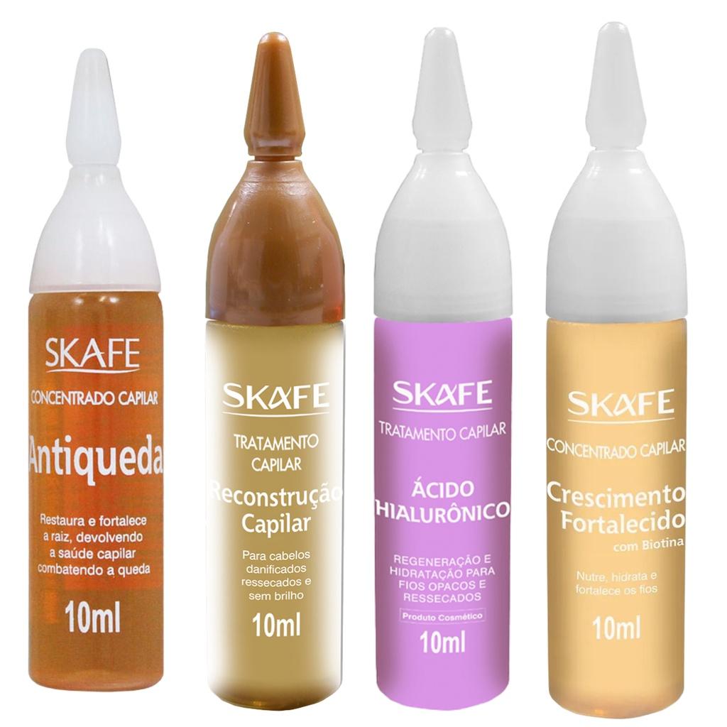Ampolas Para Tratamento Capilar 10ml Alho Anticaspa Coco Cachos Hialuronico Crescimento Babosa