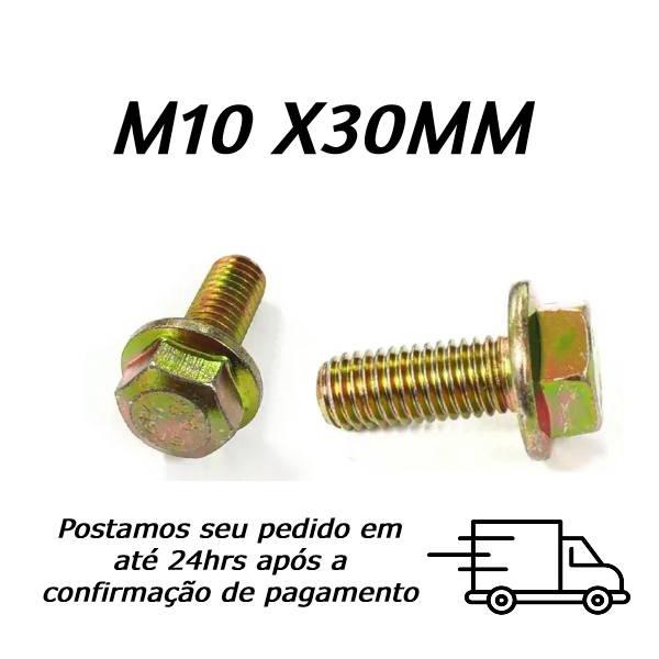 Parafuso Sextavado Flangeado M10 X 30mm Bicromatizado
