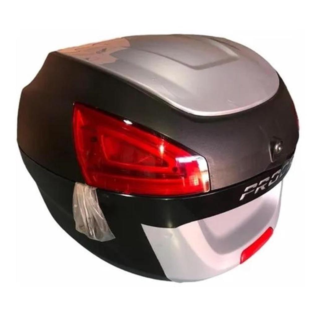 Bau Bauleto Moto De 29 Litros Proos Preto Prata