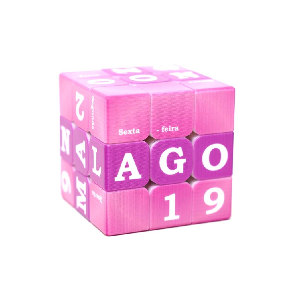 Cubo Mágico 3x3 Personalizado Vinci Cube Calendário Cuber Brasil