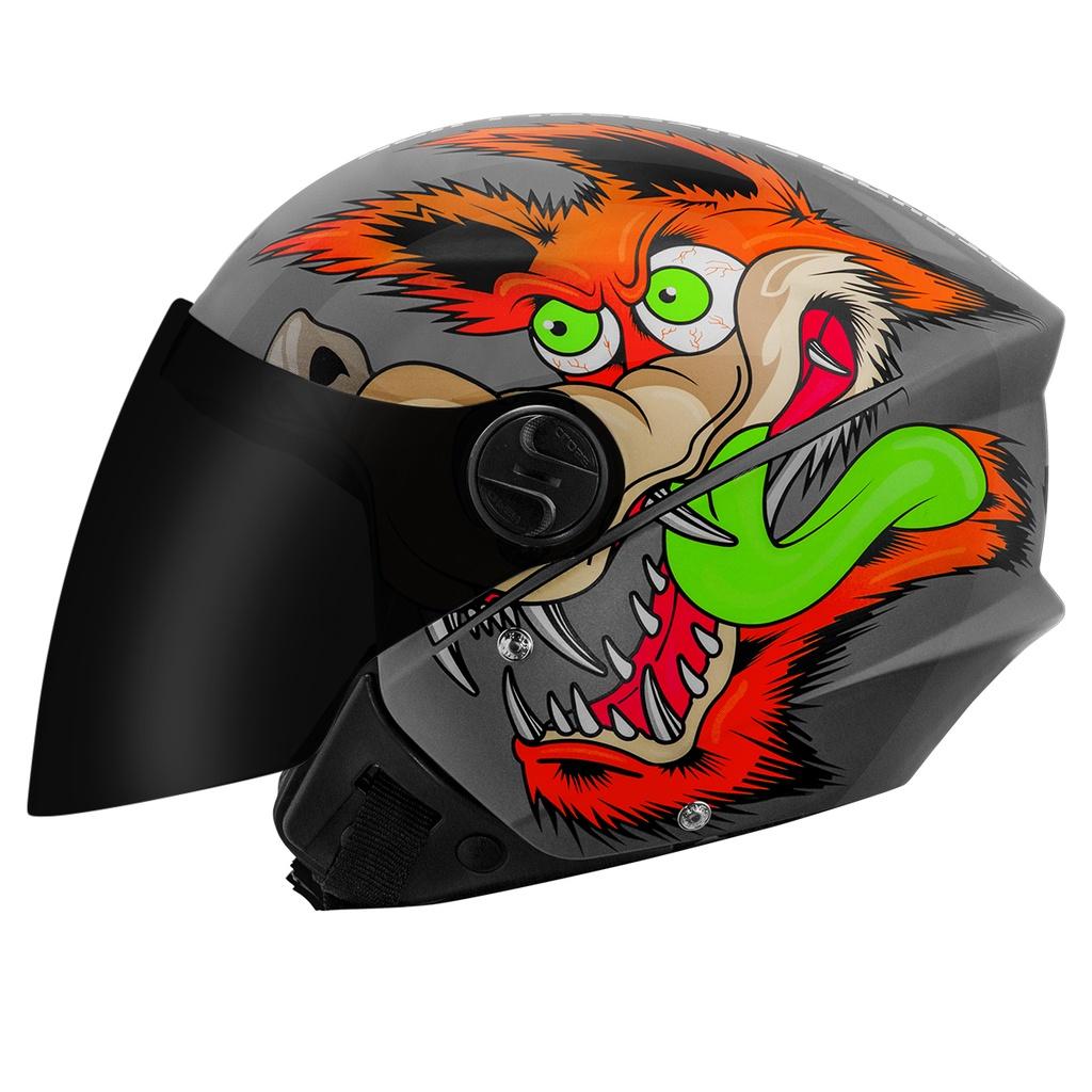 Capacete New Liberty Three Coyote Brilhante Viseira Fumê Nfe