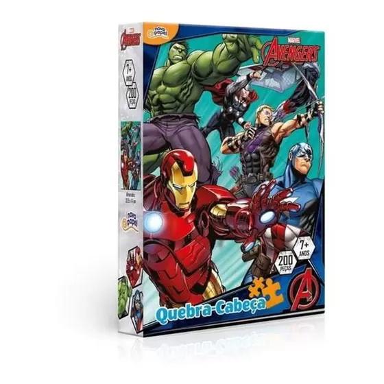 Quebra Cabeça Marvel Vingadores De 200 Peças - Toyster