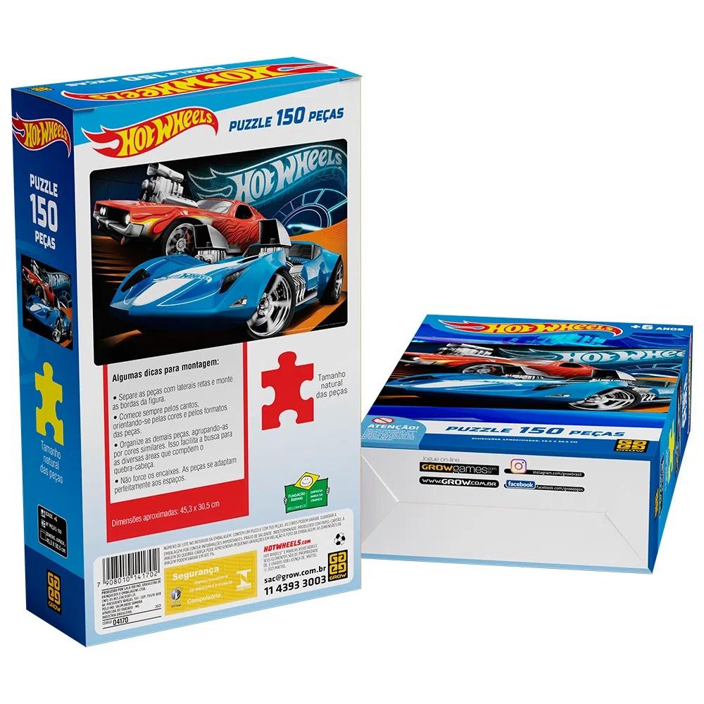 Quebra Cabeça De 150 Peças Hot Wheels - Grow