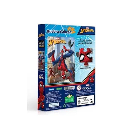 Quebra Cabeça Marvel Homem Aranha 60 Peças - Toyster