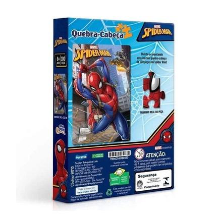 Quebra Cabeça Marvel Homem Aranha 100 Peças - Toyster