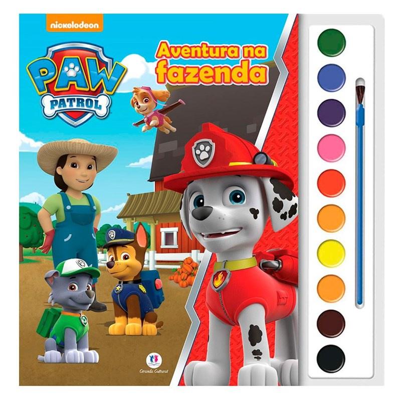 Livro Com Aquarela Patrulha Canina Aventura Na Fazenda