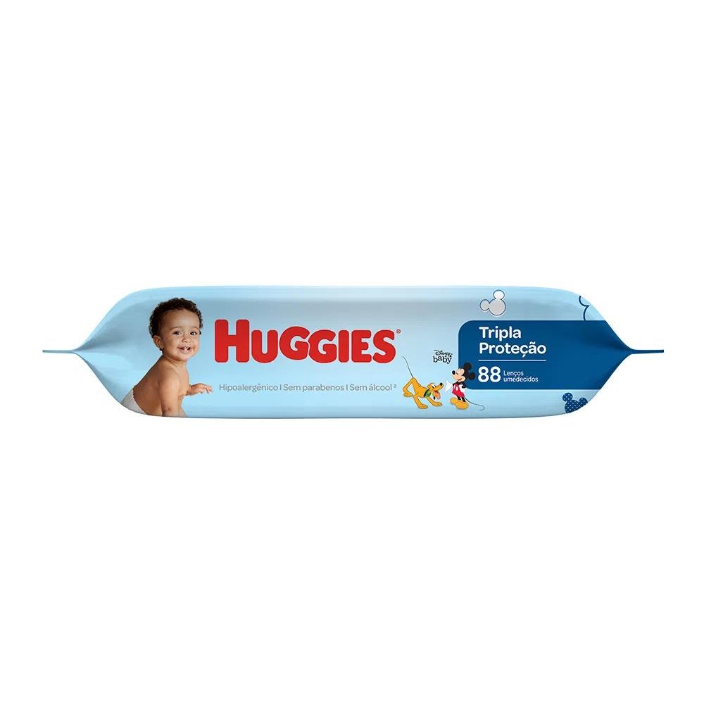 Lenços Umedecidos Huggies Tripla Proteção - 1 Pacote C/88