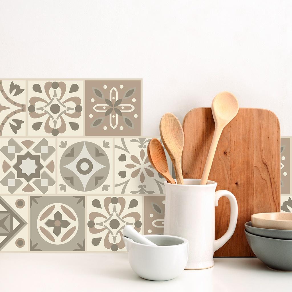Kit De Azulejo Em Tons De Marrom E Bege Decoração Inove
