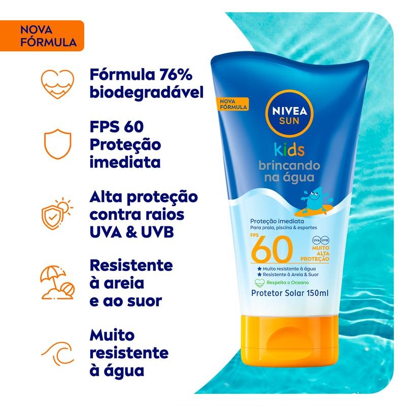 Nivea Sun Protetor Solar Kids Brincando Na Água FPS 60 150ml