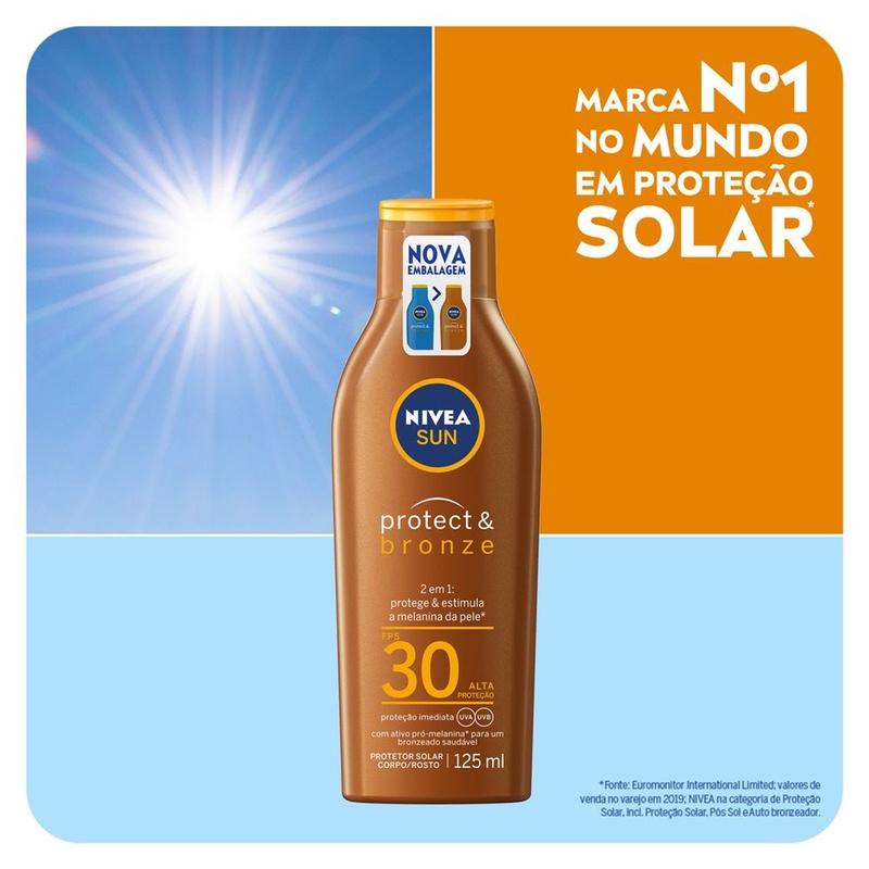Nivea Sun Protetor Solar Protect Bronze FPS 30 125ml