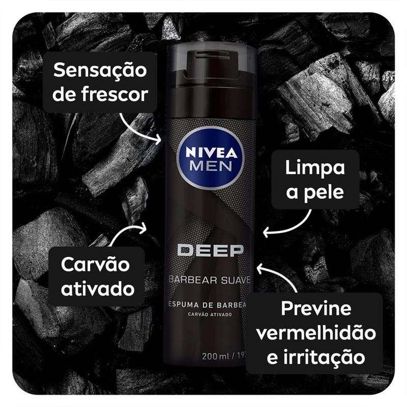 Nivea Men Espuma De Barbear Deep 200ml