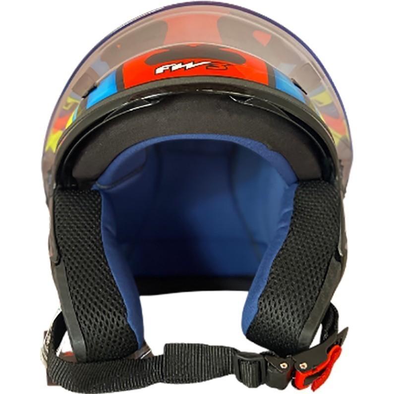 Capacete FW3 X Open Up Fox Laranja C/Amarelo N 060