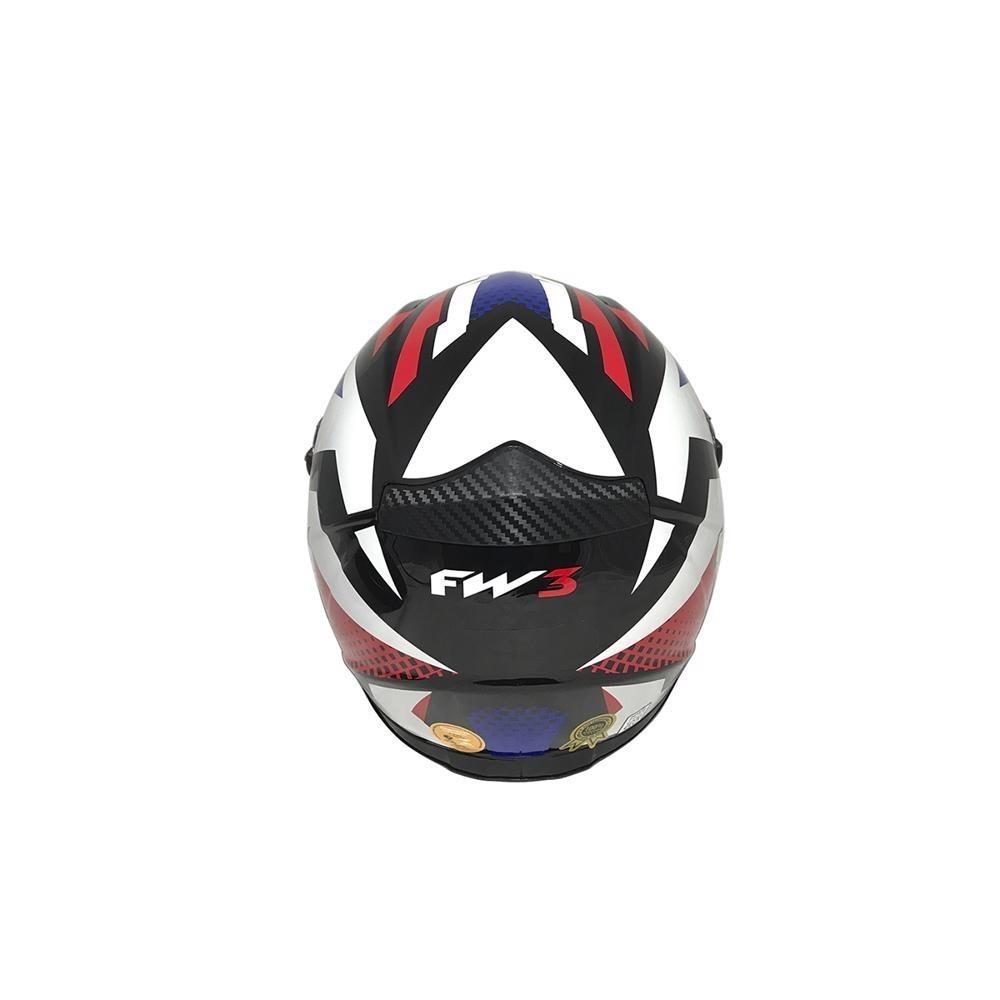 Capacete FW3 Gtn Super Vermelho Azul Branco N 056
