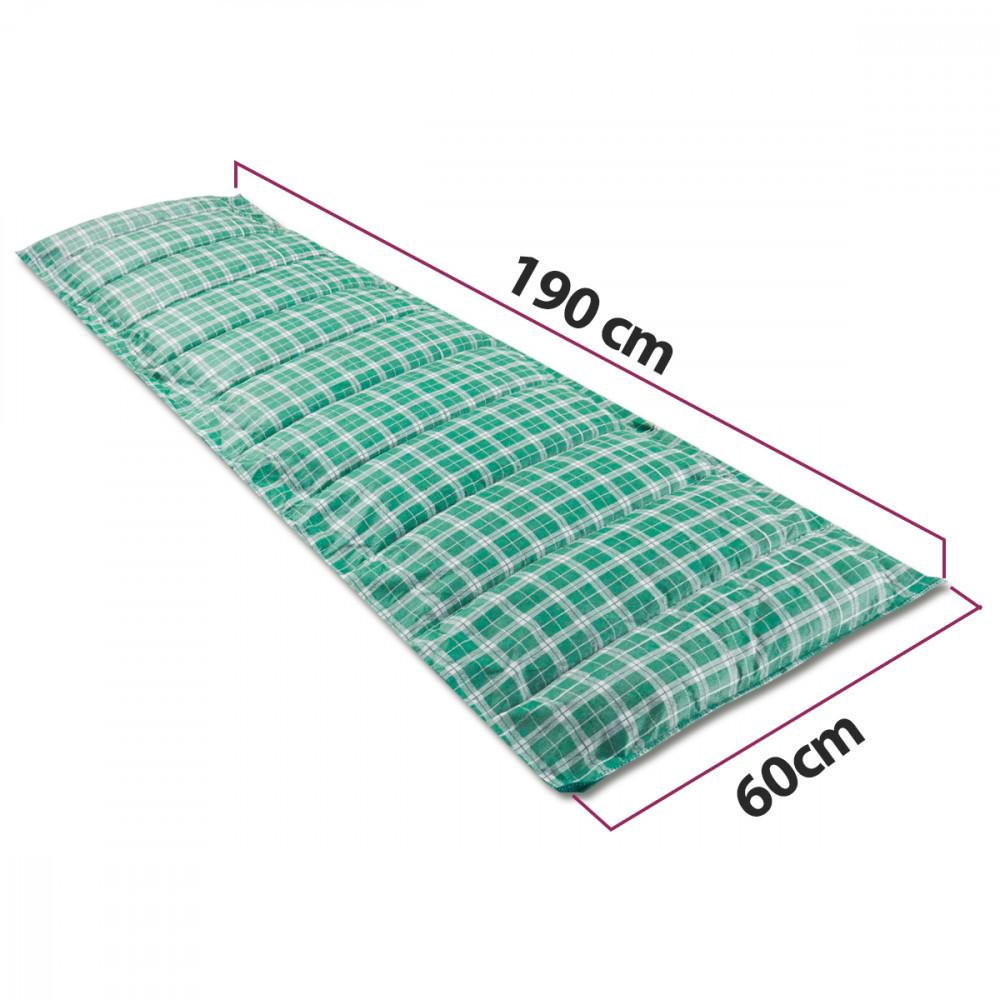 Kit 10 Colchonetes Solteiro 190x60cm Com Bolsa Para Transporte Xadrez Verde