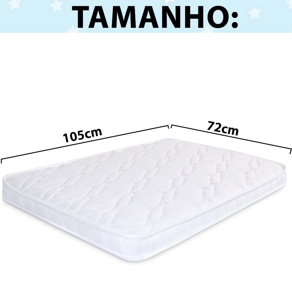 Colchão Chiqueirinho Colchonete Infantil Bebê Antialérgico 105x72x6cm Bf Colchões