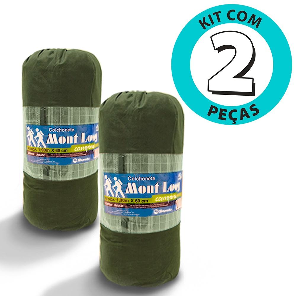 Kit 2 Colchonete Acampamento Camping Casal Pesca Retiro Ginástica 190x130cm - Emcompre