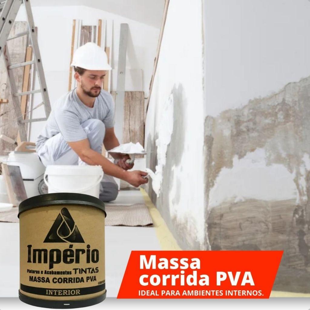 Massa Corrida 21kg Império Para Parede Interna E Externa Revestimento Branco Liso Pronto Para Uso