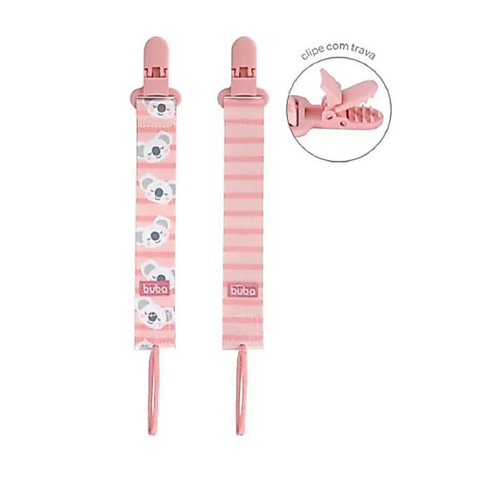 Kit 2 Prendedores De Chupeta Coala Rosa 14496 - Buba