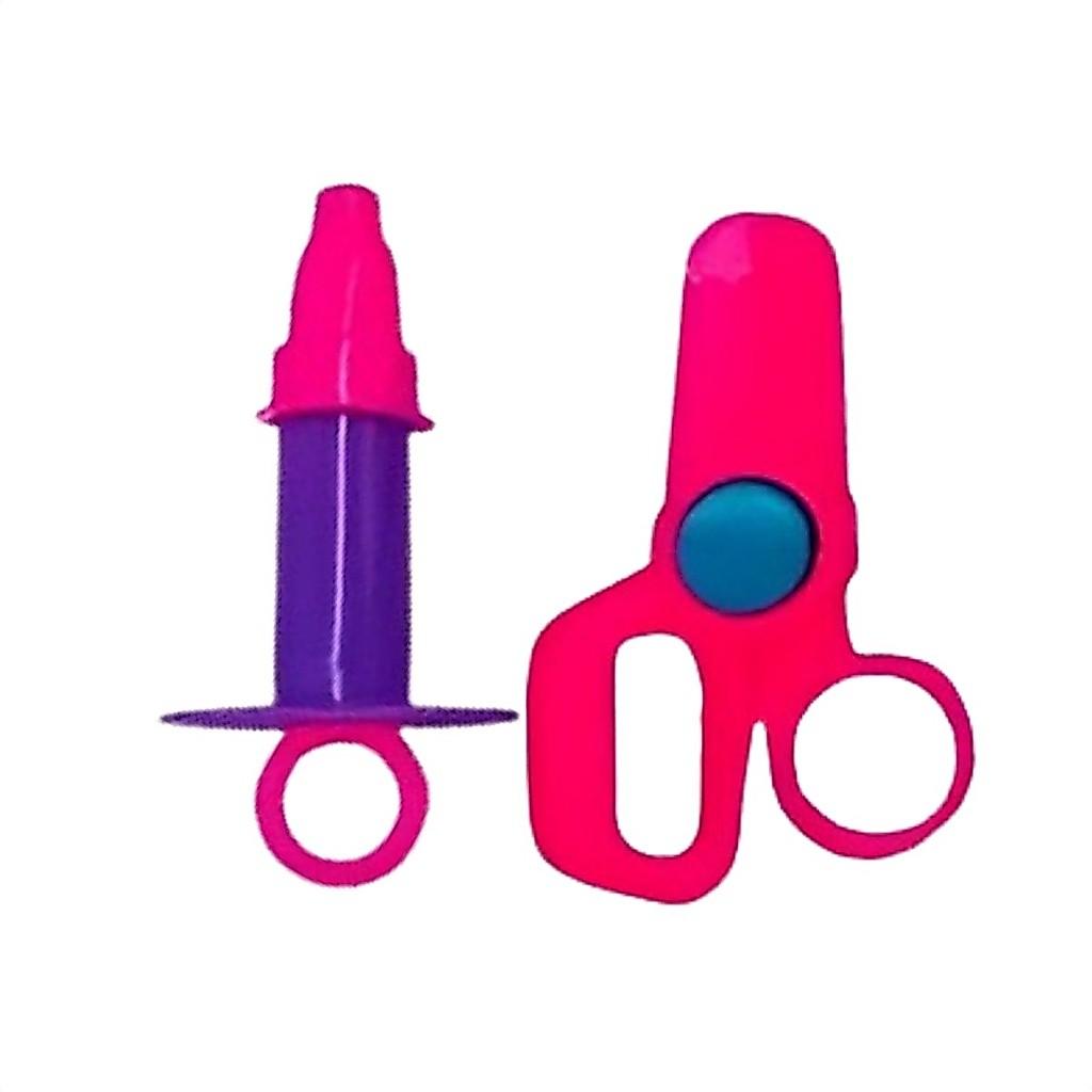 Brinquedo Infantil Mini Doutora Menina Com Maleta Acessórios Cores Sortidas Rosa E Roxa Paki Toys