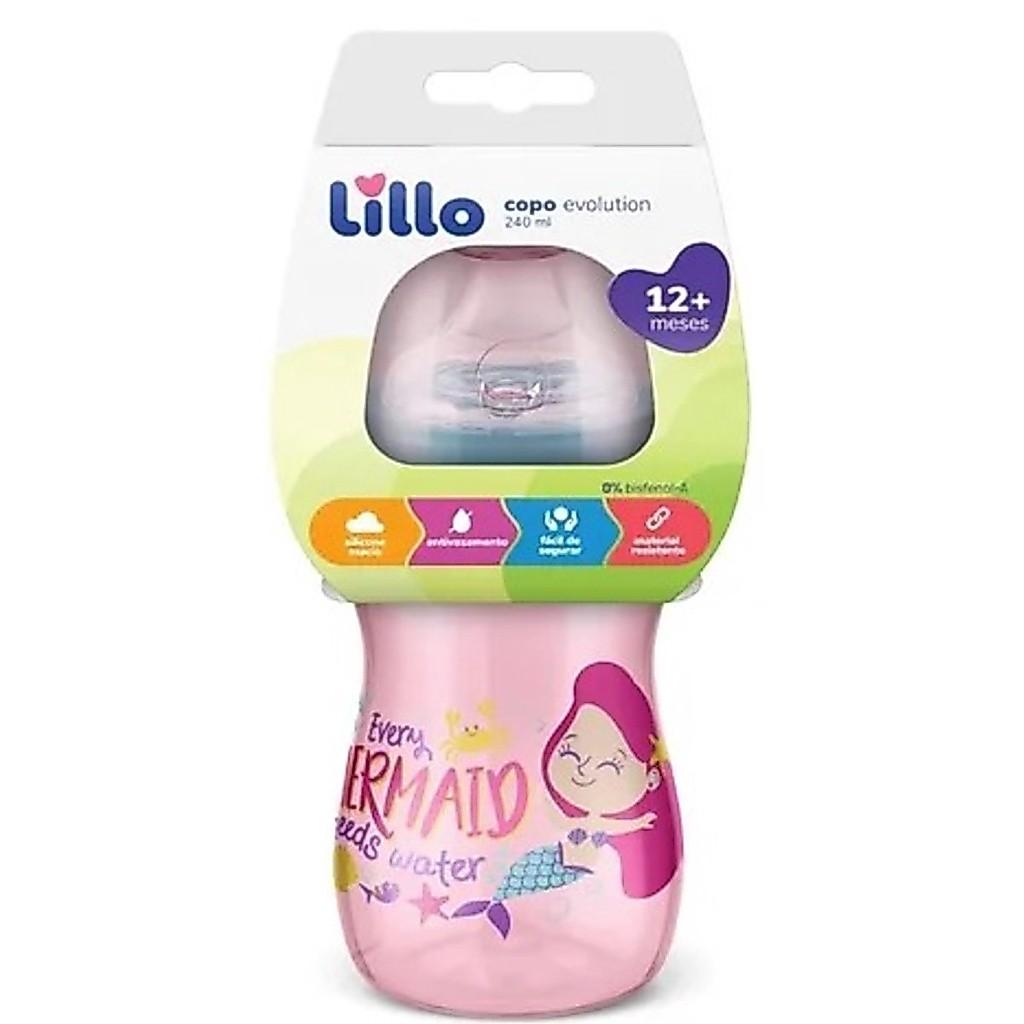 Copo De Treinamento Infantil Evolution 240ml Rosa - Lillo