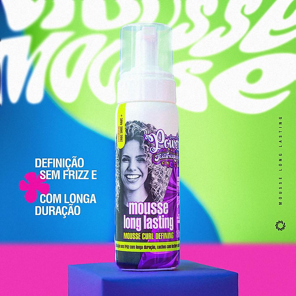Mousse Long Lasting Texturizações Soul Power - Cachos Firmes E Longa Duração - 180ml