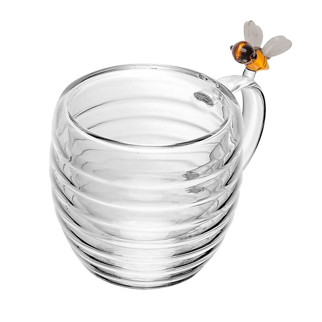 Conjunto 2 Xícaras De Café Parede Dupla De Vidro Borossilicato Lovely Bee 80ml - Lyor