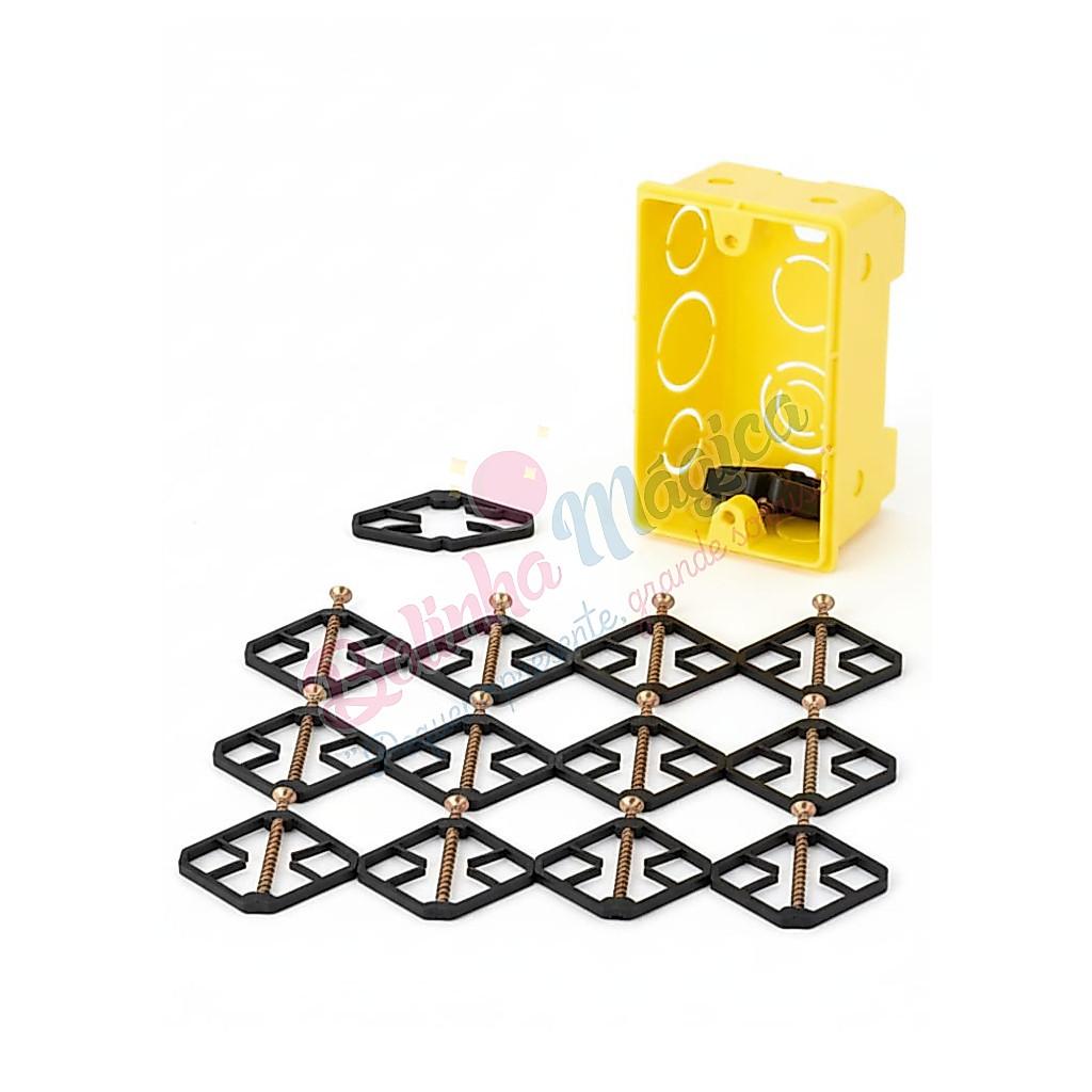 Kit Recupera Repara Caixinha De Luz Reforçado Material Resistente Tomada Interruptor Elétrico