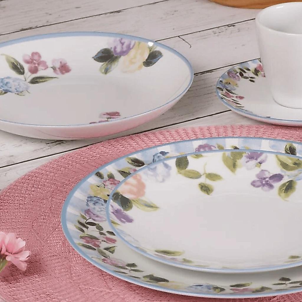 Jogo Pratos De Sobremesa Kit 4 Peças Porcelana 19cm Aura Tramontina