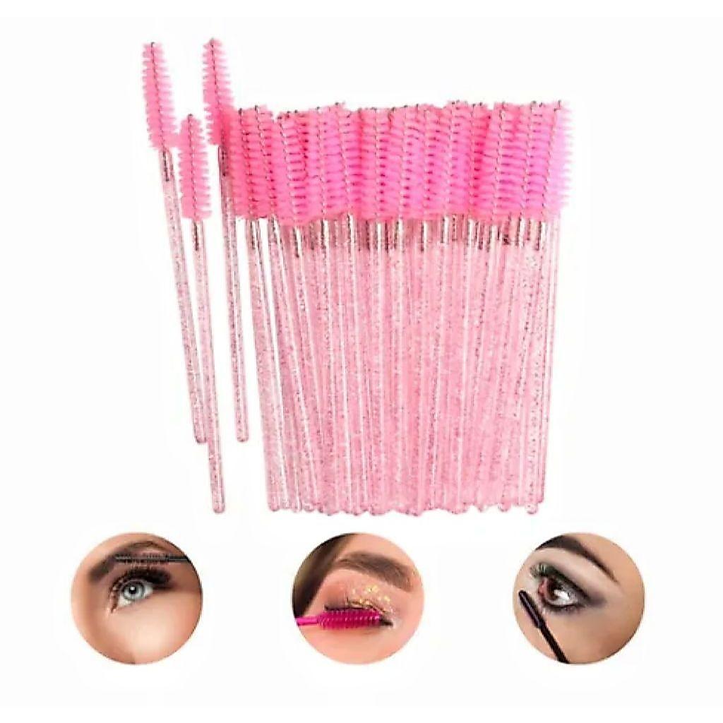 Kit 300 Escovinhas + 300 Microbrush + 300 Aplicador Cotonete - Alongamento Cílios