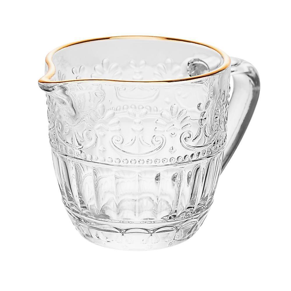 Leiteira Mauve Com Fio De Ouro 230ml Cristal - Wolff