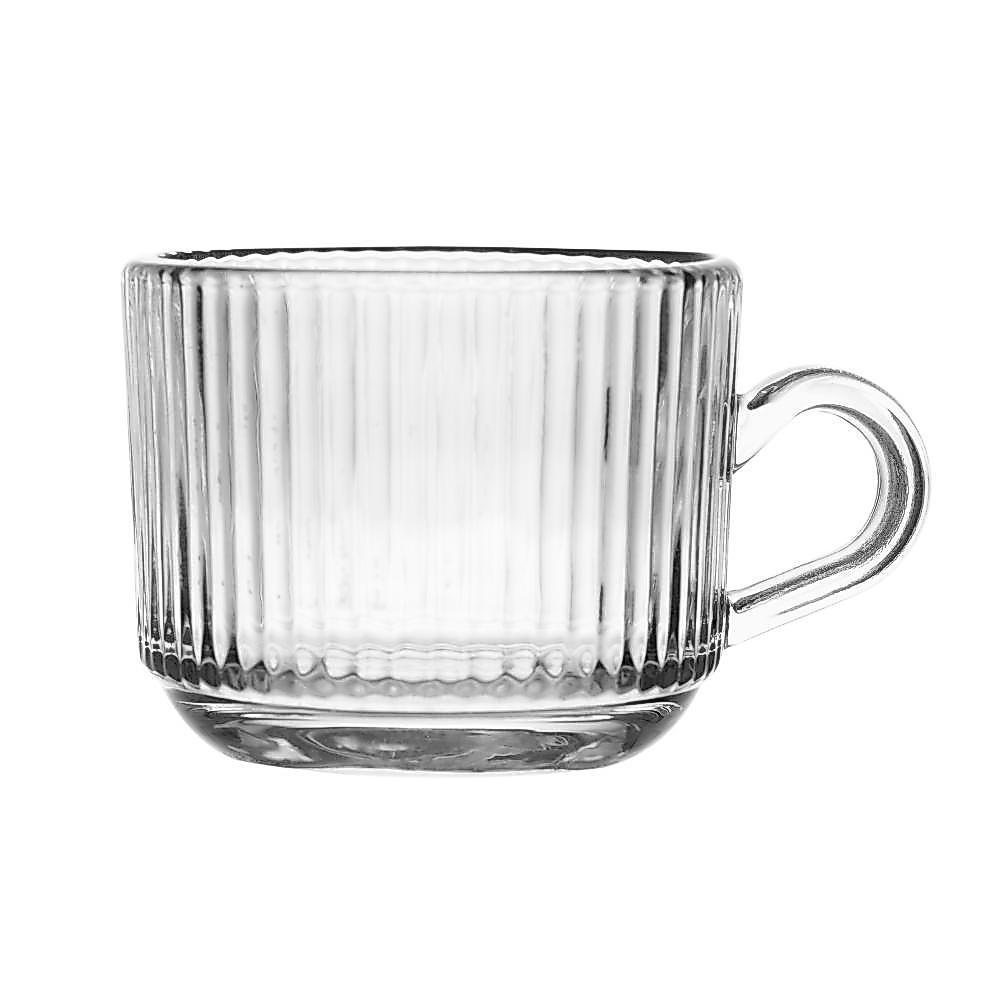 Kit 6 Xícaras Café Lines Vidro 90ml Wolff Elegância No Dia A Dia