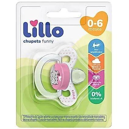 Chupeta Bico De Silicone Funny Amor 0m+ Rosa - Lillo