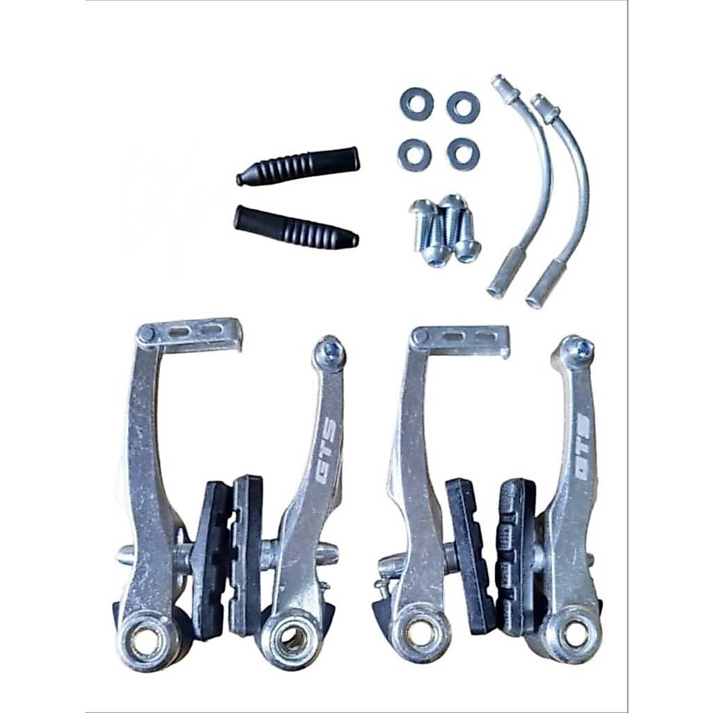 Freio Bicicleta Gts Completo Preto Ou Cromado V-brake Orbital Aluminio Tipo Logan Completo