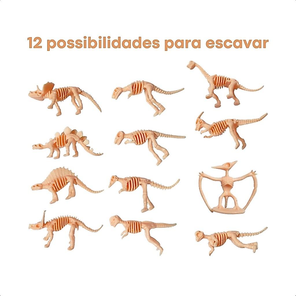 Brinquedo Sortido Escavação Dinossauro Fóssil Jurassic Fun Pop Toy Kit Escavação - Multikids