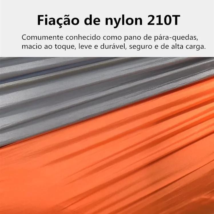 Rede De Dormir Descanso Joyfox Com Toldo Proteção Solar E Mosquiteiro Reforçada 260x140cm Nylon 210t Para Camping Laranj