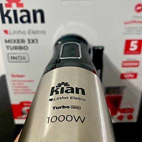 Mixer Turbo Inox 3 Em 1 Kian 1000w Alta Potência 127V