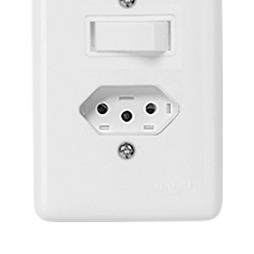 Interruptor Simples 250V E Tomada Fixa 250V Ilumi