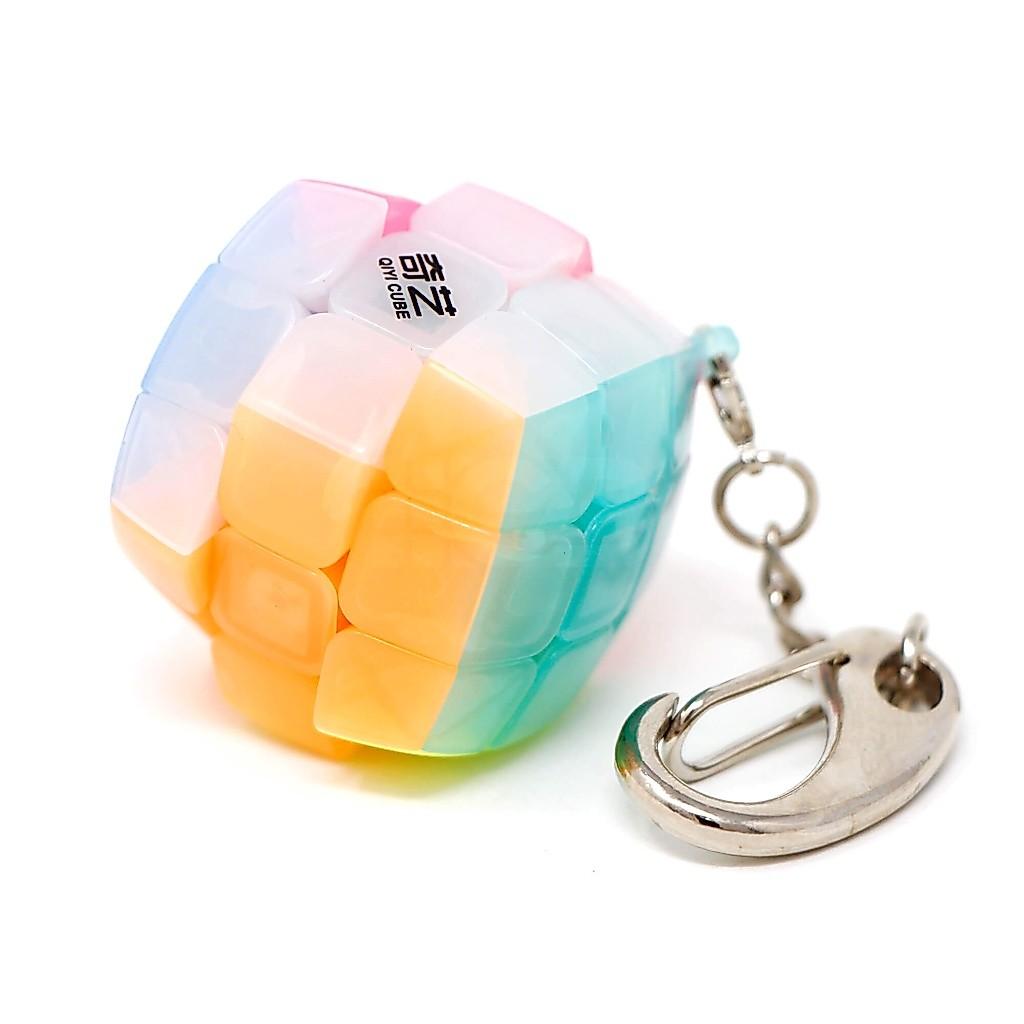 Chaveiro Cubo Mágico 3x3 Qiyi Pillow Jelly 30 Mm Stickerless