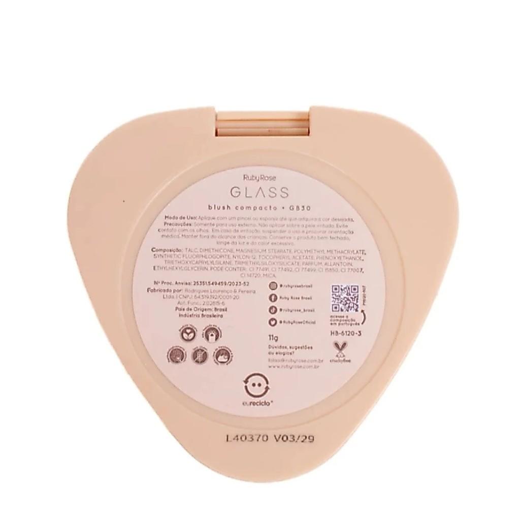 Blush Compacto Glass - Hb6120 - Ruby Rose