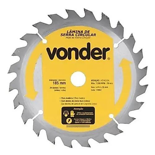Lâmina Serra Circular 185mm 24 Dentes Vídia Vonder