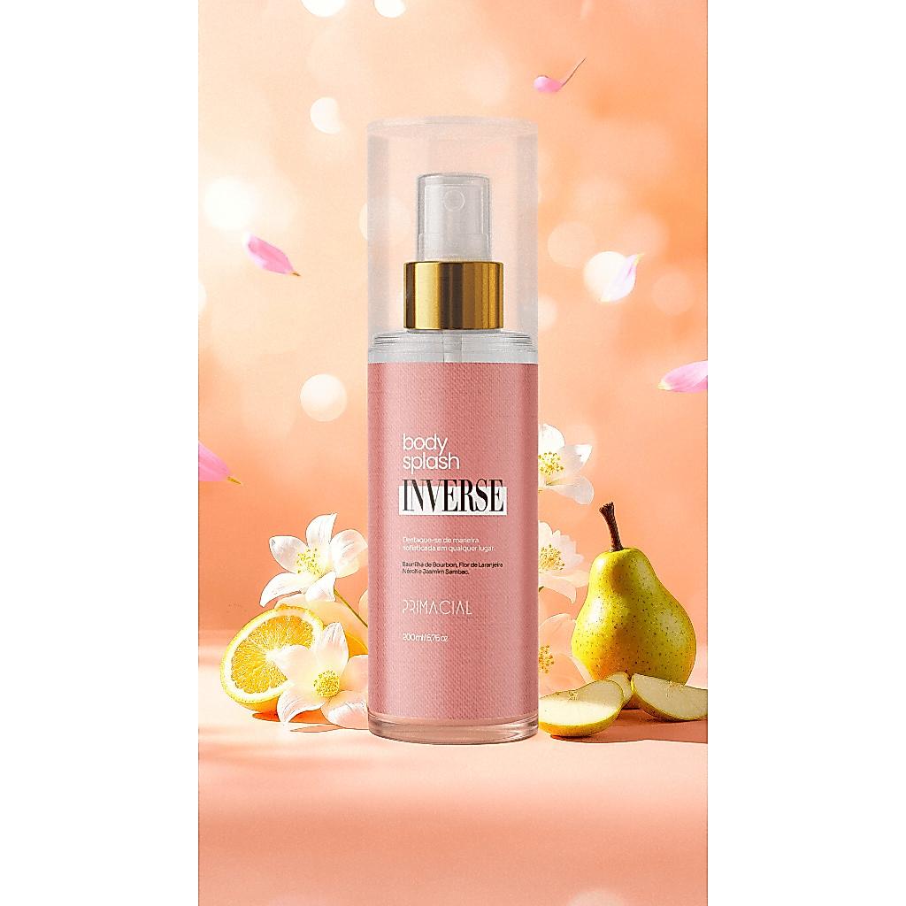 Kit Perfume 30ml + Body Splash 200ml Inverse By Primacial - Fragrância Floral Com Notas De Pera E Tangerina